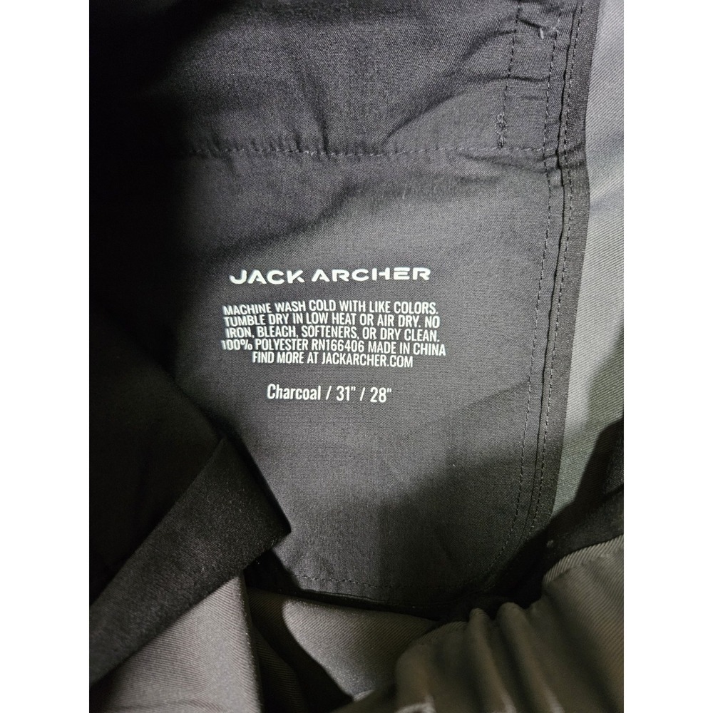 Jack Archer Jetsetter Performance Pants Men 30x27* Charcoal Tech Chino Golf - Picture 5 of 8